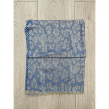 Israeli Malka Print Long Wrap - Jeans Blue-Long Wrap-The Little Tichel Lady