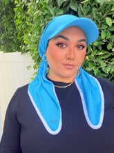 Longer Visor Dri Fit Pretied - Turquoise-pretieds-The Little Tichel Lady
