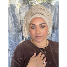 Cozy Israeli Waffled + Tassel Details Headwrap - Chai-Long Wrap-The Little Tichel Lady