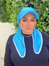 Longer Visor Dri Fit Pretied - Turquoise-pretieds-The Little Tichel Lady
