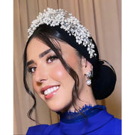 Luxurious Pearl & Crystals Headpiece-Headband-The Little Tichel Lady