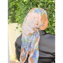 Dior Authentic Designer Headscarf, Romantic Floral Motif-Designer headscarf-The Little Tichel Lady