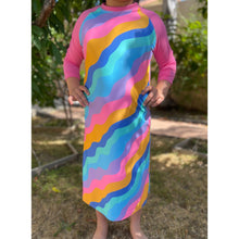 Girls Modest Swim Dress - Squiggle Print (Sizes 5-16)-dress-The Little Tichel Lady