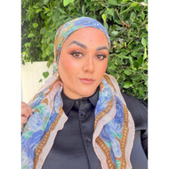 Dior Authentic Designer Headscarf, Romantic Floral Motif-Designer headscarf-The Little Tichel Lady