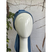 Embellished Metallic Pretied - Blue-pretieds-The Little Tichel Lady