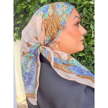 Dior Authentic Designer Headscarf, Romantic Floral Motif-Designer headscarf-The Little Tichel Lady