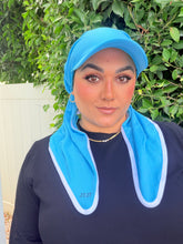 Longer Visor Dri Fit Pretied - Turquoise-pretieds-The Little Tichel Lady