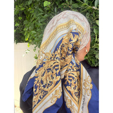 Lancel Authentic Vintage Designer Headscarf, Acanthus Scrolls-Designer headscarf-The Little Tichel Lady