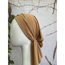 Embellished Metallic Pretied - Caramel-pretieds-The Little Tichel Lady