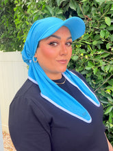 Longer Visor Dri Fit Pretied - Turquoise-pretieds-The Little Tichel Lady