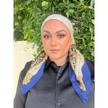Lancel Authentic Vintage Designer Headscarf, Acanthus Scrolls-Designer headscarf-The Little Tichel Lady