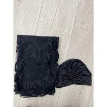 Avigail Lahiani Elegant Headcover Set - Black Lace/Black Base-Specialty Items-The Little Tichel Lady