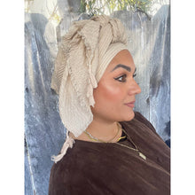 Cozy Israeli Waffled + Tassel Details Headwrap - Chai-Long Wrap-The Little Tichel Lady