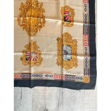 Dior Authentic Designer Headscarf, Baroque Print-Designer headscarf-The Little Tichel Lady