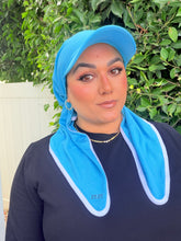Longer Visor Dri Fit Pretied - Turquoise-pretieds-The Little Tichel Lady