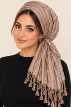 Everyday Luxe Crinkle Headwrap – Light Beige-Headwrap-The Little Tichel Lady