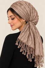 Everyday Luxe Crinkle Headwrap – Light Beige-Headwrap-The Little Tichel Lady