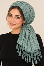 Everyday Luxe Crinkle Headwrap – Mint-Headwrap-The Little Tichel Lady