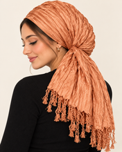 Everyday Luxe Crinkle Headwrap – Peach-Headwrap-The Little Tichel Lady