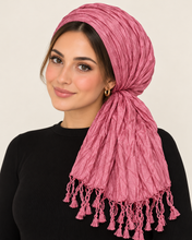 Everyday Luxe Crinkle Headwrap – Pink-Headwrap-The Little Tichel Lady