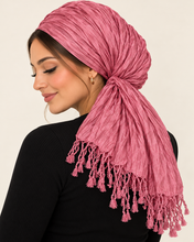 Everyday Luxe Crinkle Headwrap – Pink-Headwrap-The Little Tichel Lady
