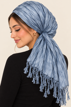 Everyday Luxe Crinkle Headwrap – Sky Blue-Headwrap-The Little Tichel Lady