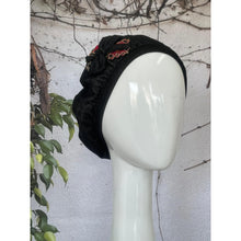 Embellished Hat - Size #2 Black/Multi Denim-Hat-The Little Tichel Lady