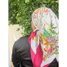 Gucci Authentic Vintage Designer Headscarf, Deep Berry Flora-Designer headscarf-The Little Tichel Lady