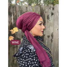 Faux Suede Stretchy Head Wraps - Berries-Long Wrap-The Little Tichel Lady