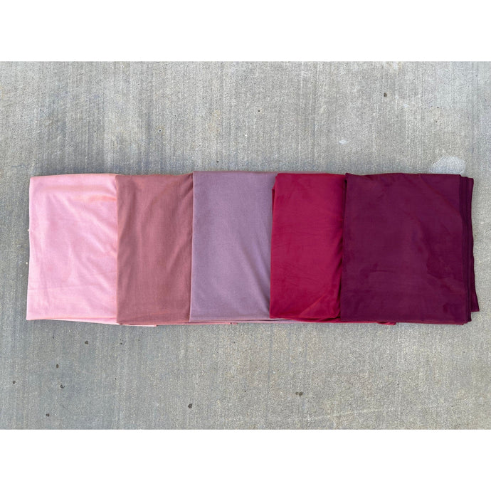 Faux Suede Stretchy Head Wraps - Berries-Long Wrap-The Little Tichel Lady