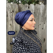 Faux Suede Stretchy Head Wraps - Blues/Greens & Black-Long Wrap-The Little Tichel Lady