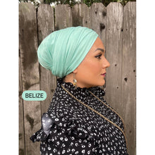 Faux Suede Stretchy Head Wraps - Blues/Greens & Black-Long Wrap-The Little Tichel Lady