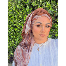 Exquisite Oversized Luxe Square - Brown Print-Squares-The Little Tichel Lady