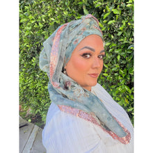 Exquisite Oversized Luxe Square - Muted Seafoam & Rose Gold-Squares-The Little Tichel Lady