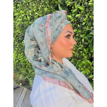 Exquisite Oversized Luxe Square - Muted Seafoam & Rose Gold-Squares-The Little Tichel Lady