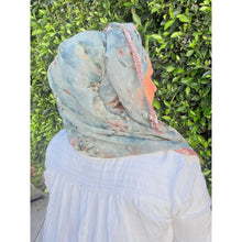Exquisite Oversized Luxe Square - Muted Seafoam & Rose Gold-Squares-The Little Tichel Lady