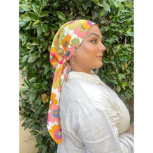 Lightweight Pretied w/ Velvet & Adjustable Band - Mod Floral Print-Pretieds-The Little Tichel Lady