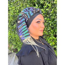 Exquisite Sequins Headwrap - Black/Diesel-Long Wrap-The Little Tichel Lady