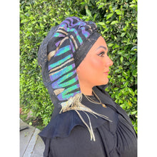 Exquisite Sequins Headwrap - Black/Diesel-Long Wrap-The Little Tichel Lady