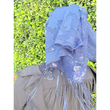 Exquisite Sequins & Floral Headwrap - Navy-Long Wrap-The Little Tichel Lady
