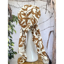 Lightweight Pretied w/ Velvet & Adjustable Band - Abstract Neutral Floral-Pretieds-The Little Tichel Lady