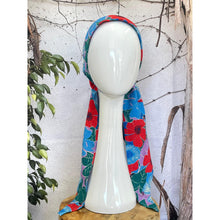 Lightweight Pretied w/ Velvet & Adjustable Band - Poppy Floral Print-Pretieds-The Little Tichel Lady