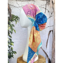Lightweight Pretied w/ Velvet & Adjustable Band - Patchwork Print-Pretieds-The Little Tichel Lady