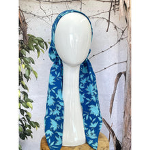Lightweight Pretied w/ Velvet & Adjustable Band - Blue Beauty-Pretieds-The Little Tichel Lady