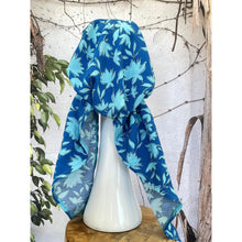 Lightweight Pretied w/ Velvet & Adjustable Band - Blue Beauty-Pretieds-The Little Tichel Lady