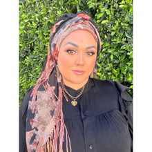 Exquisite Oversized Luxe Square - Black Floral-Squares-The Little Tichel Lady