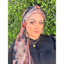 Exquisite Oversized Luxe Square - Black Floral-Squares-The Little Tichel Lady
