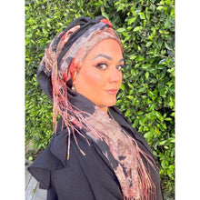 Exquisite Oversized Luxe Square - Black Floral-Squares-The Little Tichel Lady
