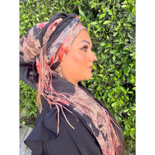 Exquisite Oversized Luxe Square - Black Floral-Squares-The Little Tichel Lady