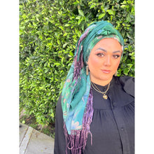 Exquisite Oversized Luxe Square - Hunter Green Floral-Squares-The Little Tichel Lady